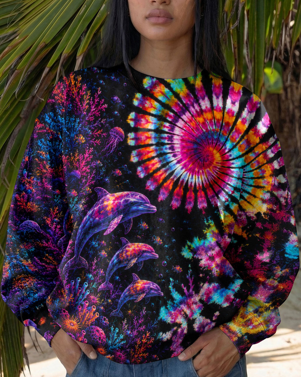 NEON OCEAN WONDERLAND DOLPHIN ALL OVER PRINT - TLTW0206262