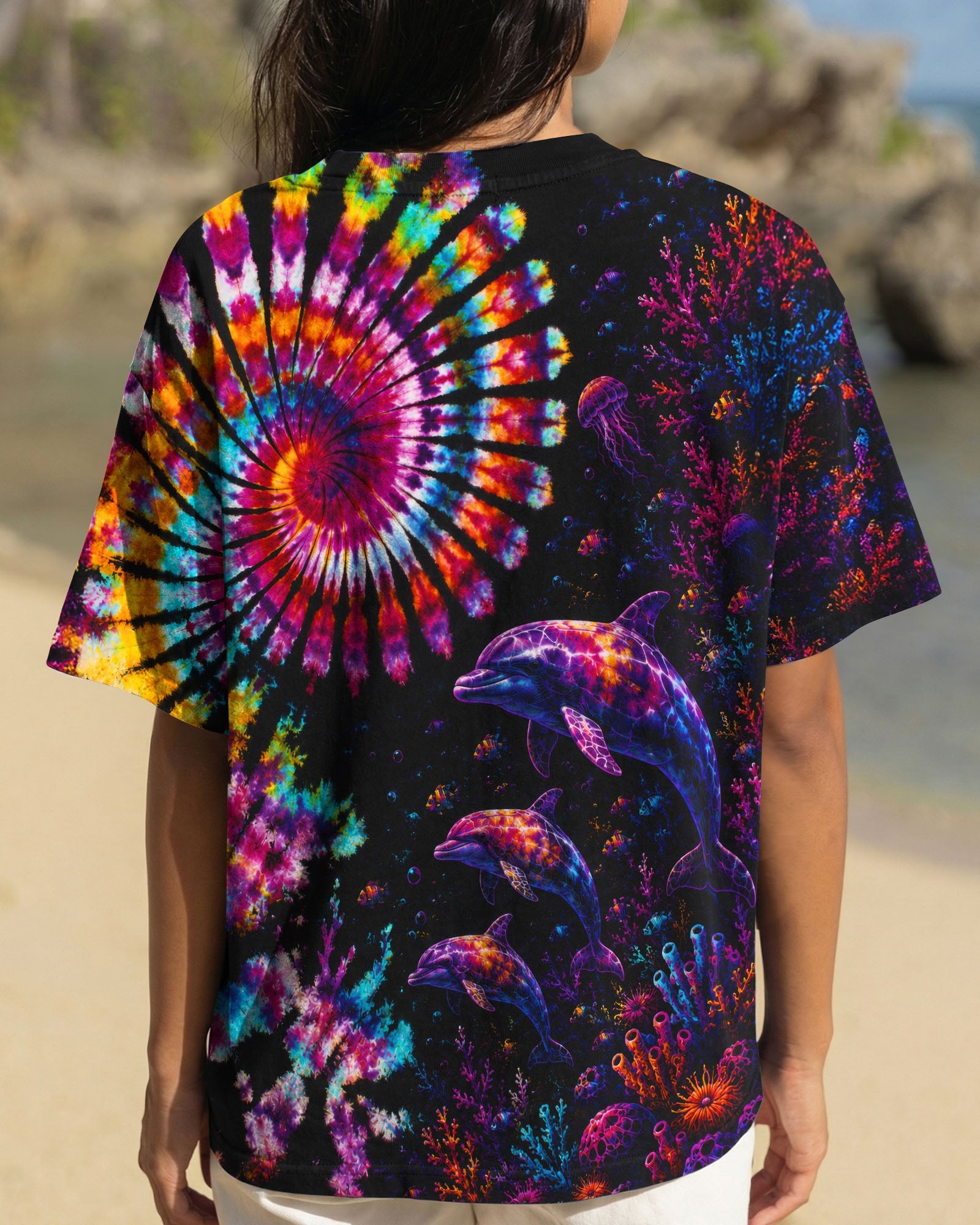 NEON OCEAN WONDERLAND DOLPHIN ALL OVER PRINT - TLTW0206262