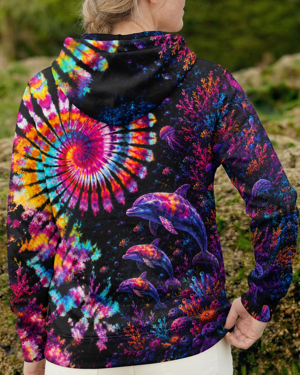 NEON OCEAN WONDERLAND DOLPHIN ALL OVER PRINT - TLTW0206262