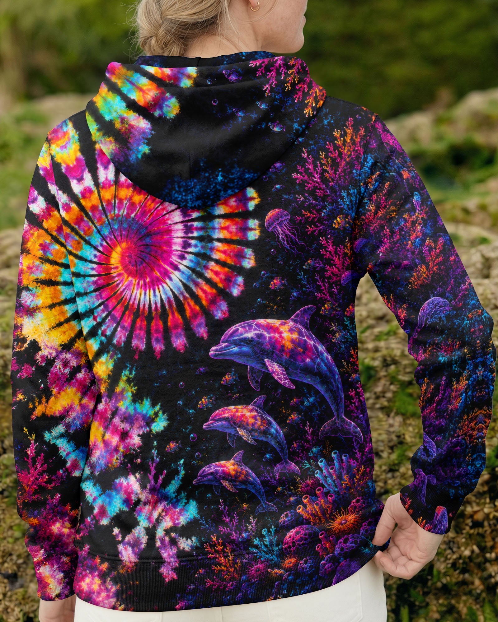NEON OCEAN WONDERLAND DOLPHIN ALL OVER PRINT - TLTW0206262