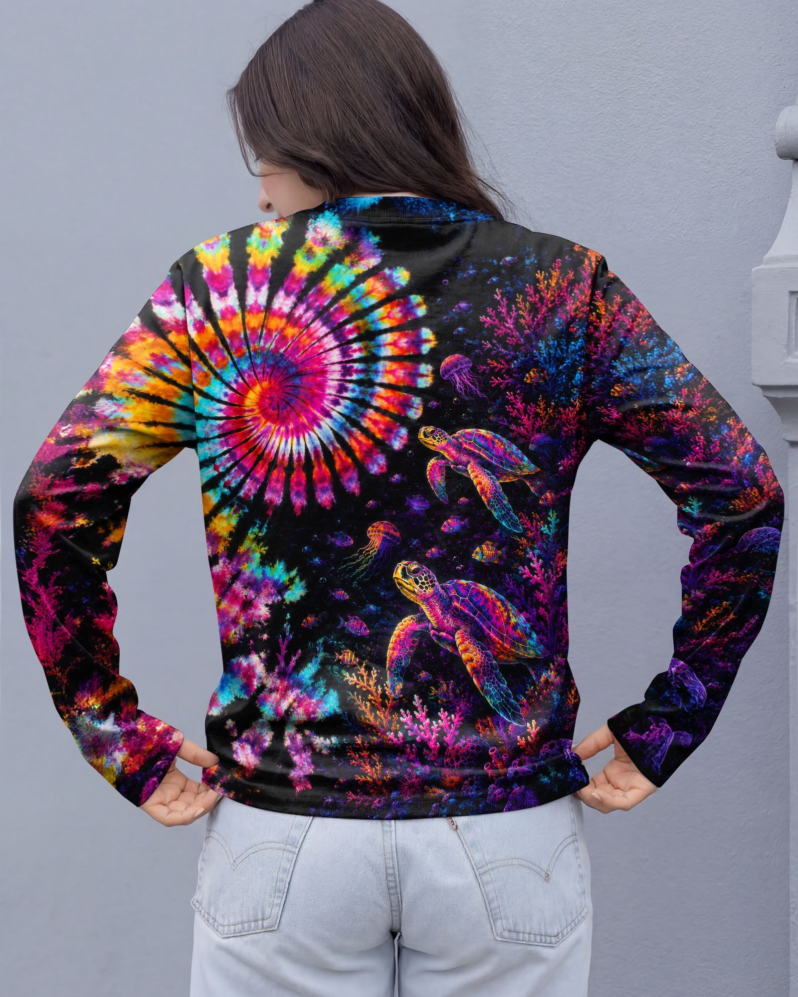 NEON OCEAN WONDERLAND TURTLE ALL OVER PRINT - TLTW0406263
