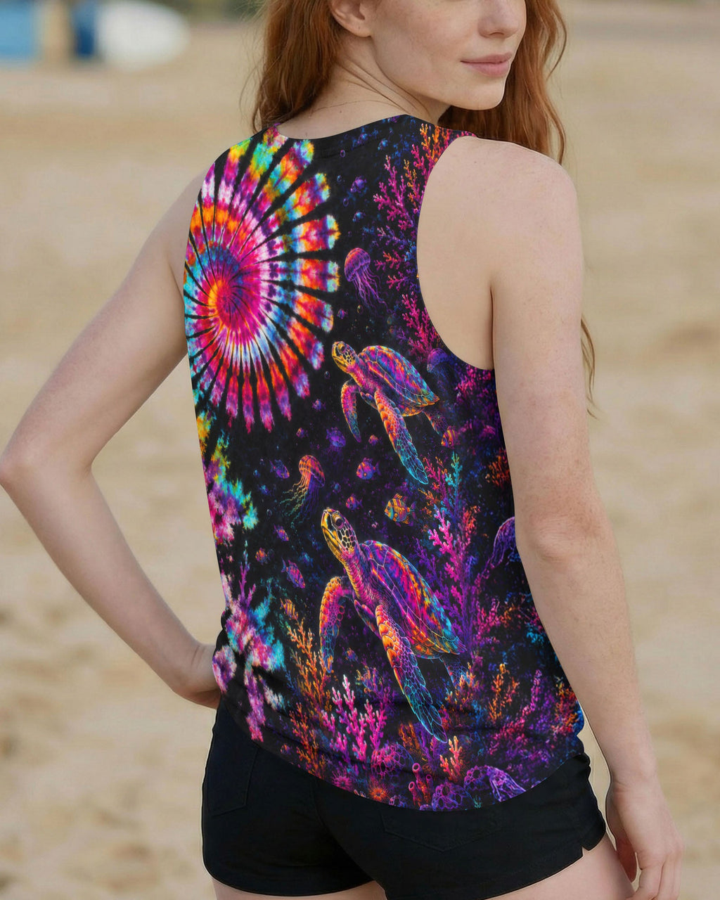 NEON OCEAN WONDERLAND TURTLE ALL OVER PRINT - TLTW0406263
