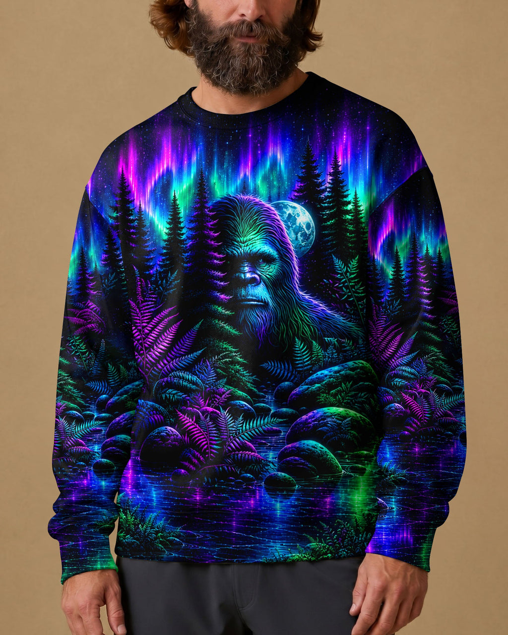 BIGFOOT UNDER THE AURORA SKY ALL OVER PRINT  - TLTW0607265