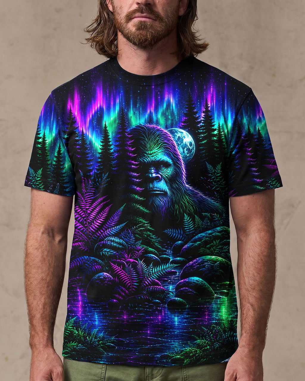 BIGFOOT UNDER THE AURORA SKY ALL OVER PRINT  - TLTW0607265