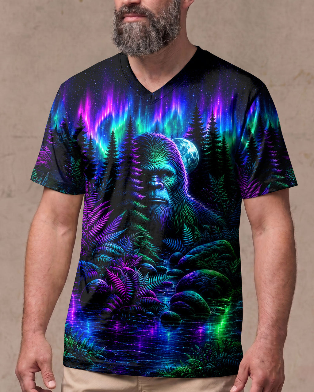 BIGFOOT UNDER THE AURORA SKY ALL OVER PRINT  - TLTW0607265