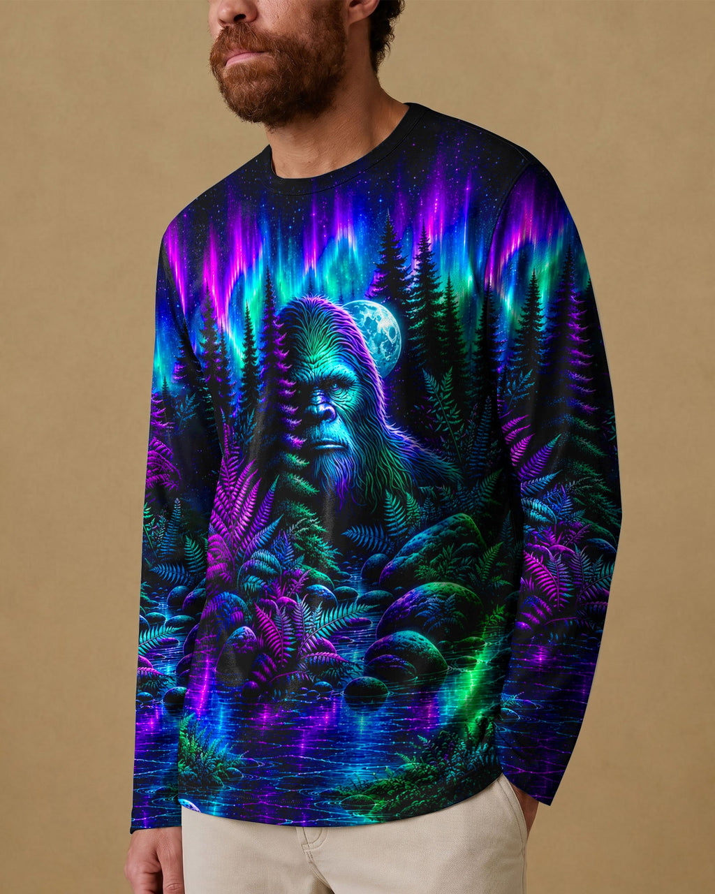 BIGFOOT UNDER THE AURORA SKY ALL OVER PRINT  - TLTW0607265
