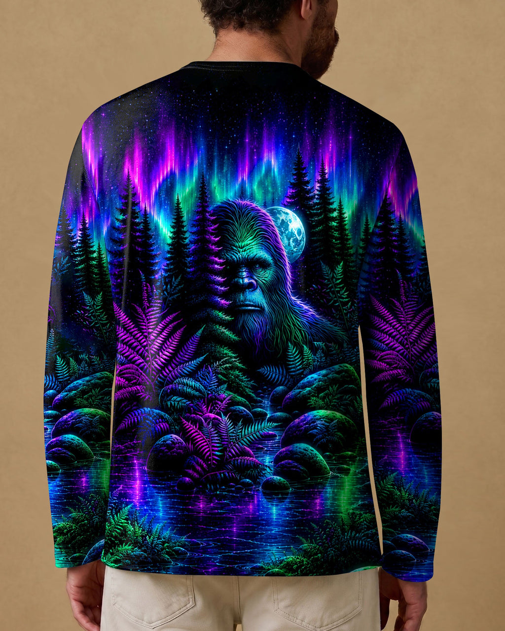 BIGFOOT UNDER THE AURORA SKY ALL OVER PRINT  - TLTW0607265