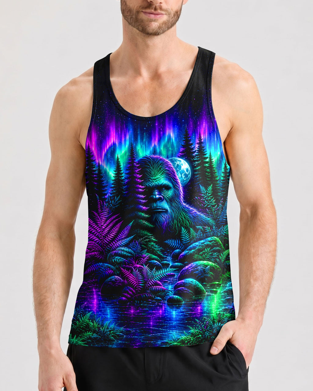 BIGFOOT UNDER THE AURORA SKY ALL OVER PRINT  - TLTW0607265