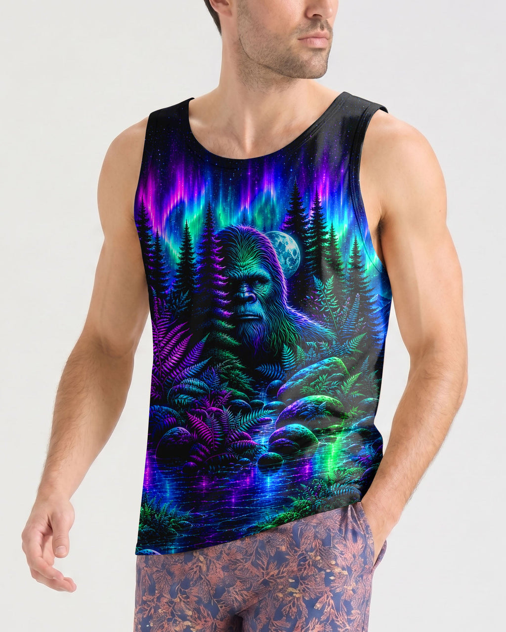 BIGFOOT UNDER THE AURORA SKY ALL OVER PRINT  - TLTW0607265