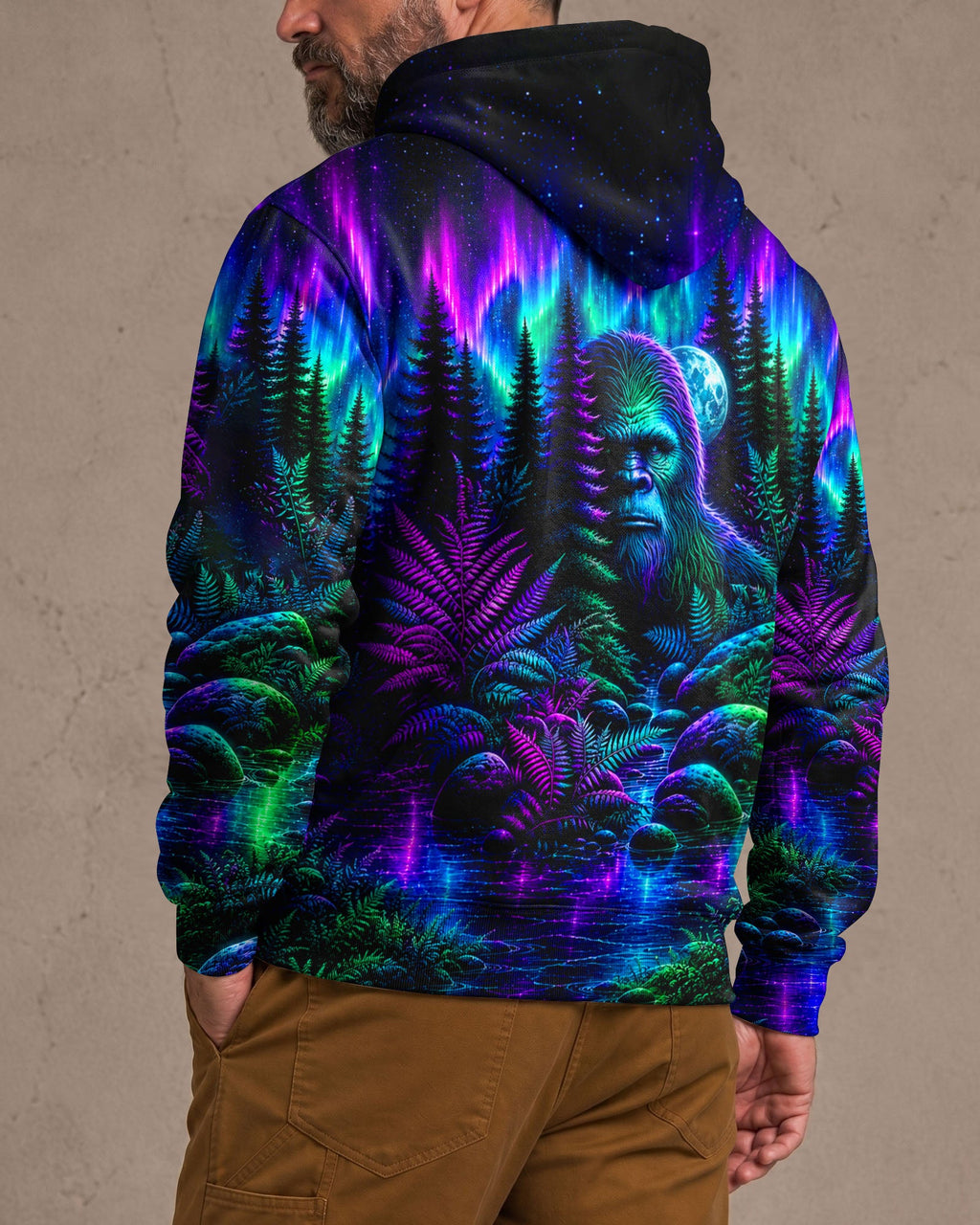 BIGFOOT UNDER THE AURORA SKY ALL OVER PRINT  - TLTW0607265