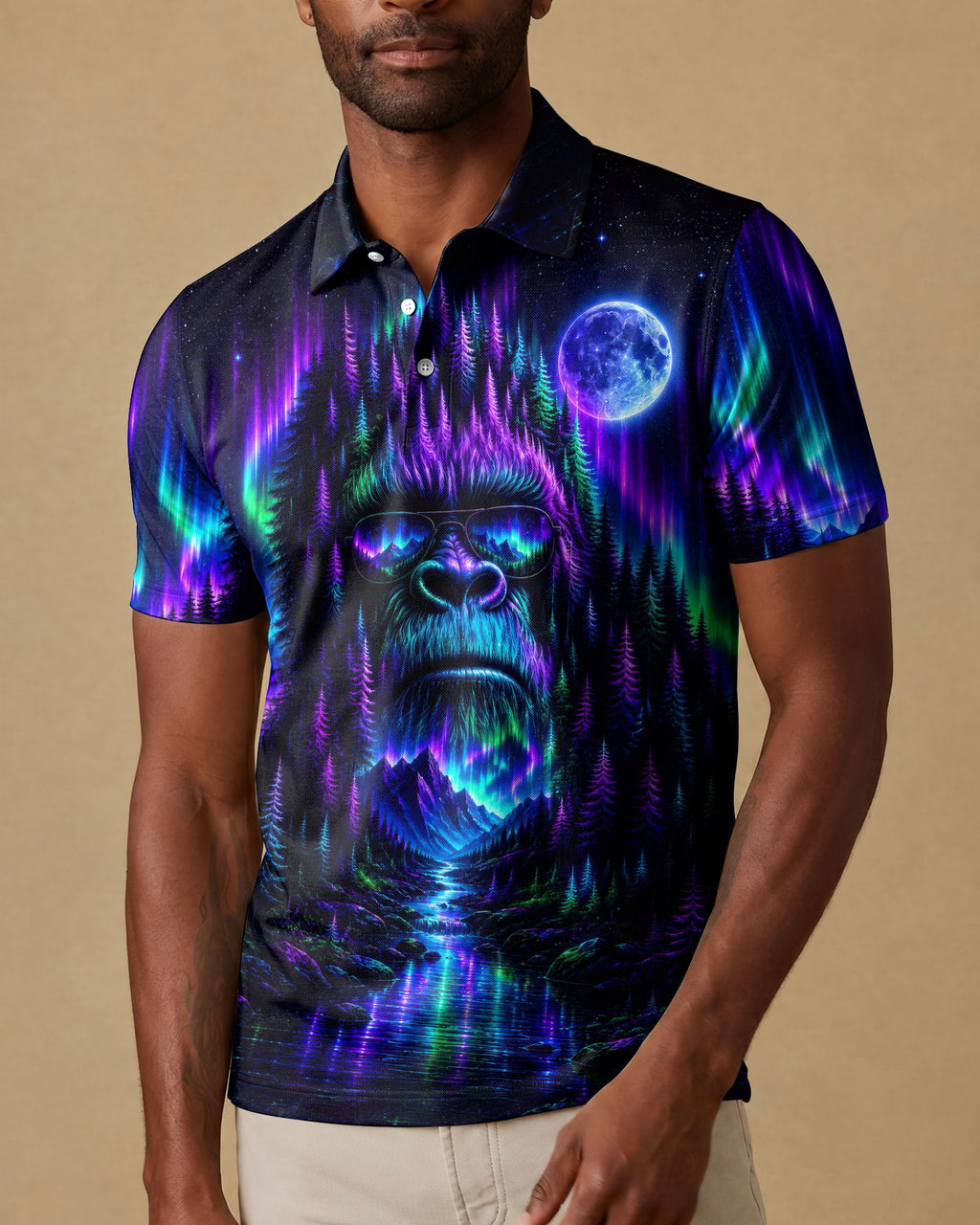 BIGFOOT WILDERNESS MOONLIT AURORA ALL OVER PRINT  - TLTW0807263