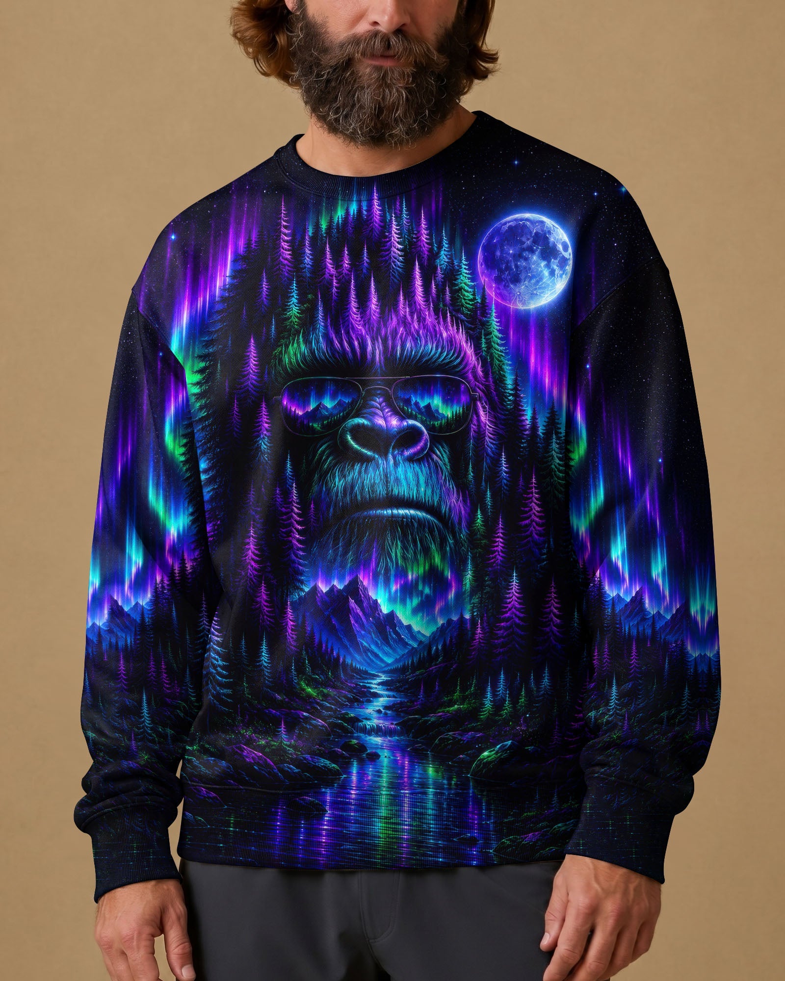 BIGFOOT WILDERNESS MOONLIT AURORA ALL OVER PRINT  - TLTW0807263