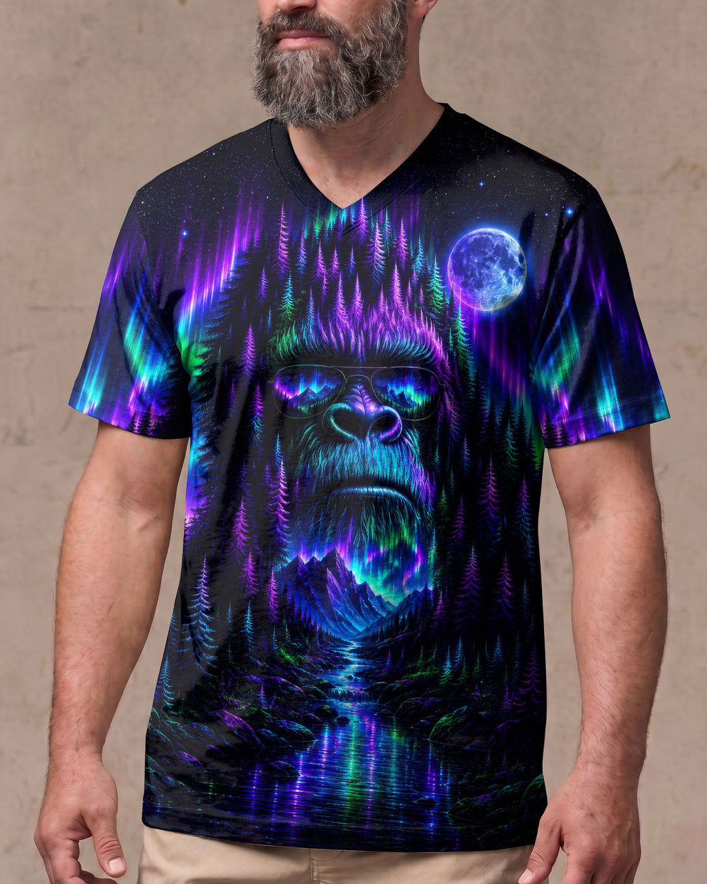 BIGFOOT WILDERNESS MOONLIT AURORA ALL OVER PRINT  - TLTW0807263