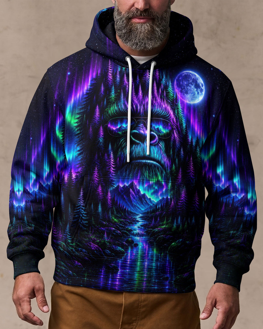 BIGFOOT WILDERNESS MOONLIT AURORA ALL OVER PRINT  - TLTW0807263
