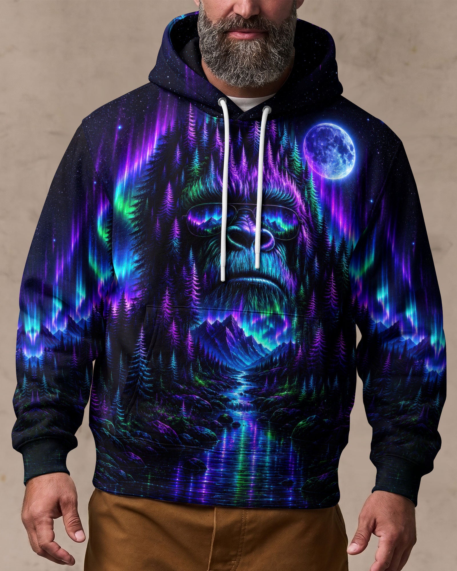 BIGFOOT WILDERNESS MOONLIT AURORA ALL OVER PRINT  - TLTW0807263