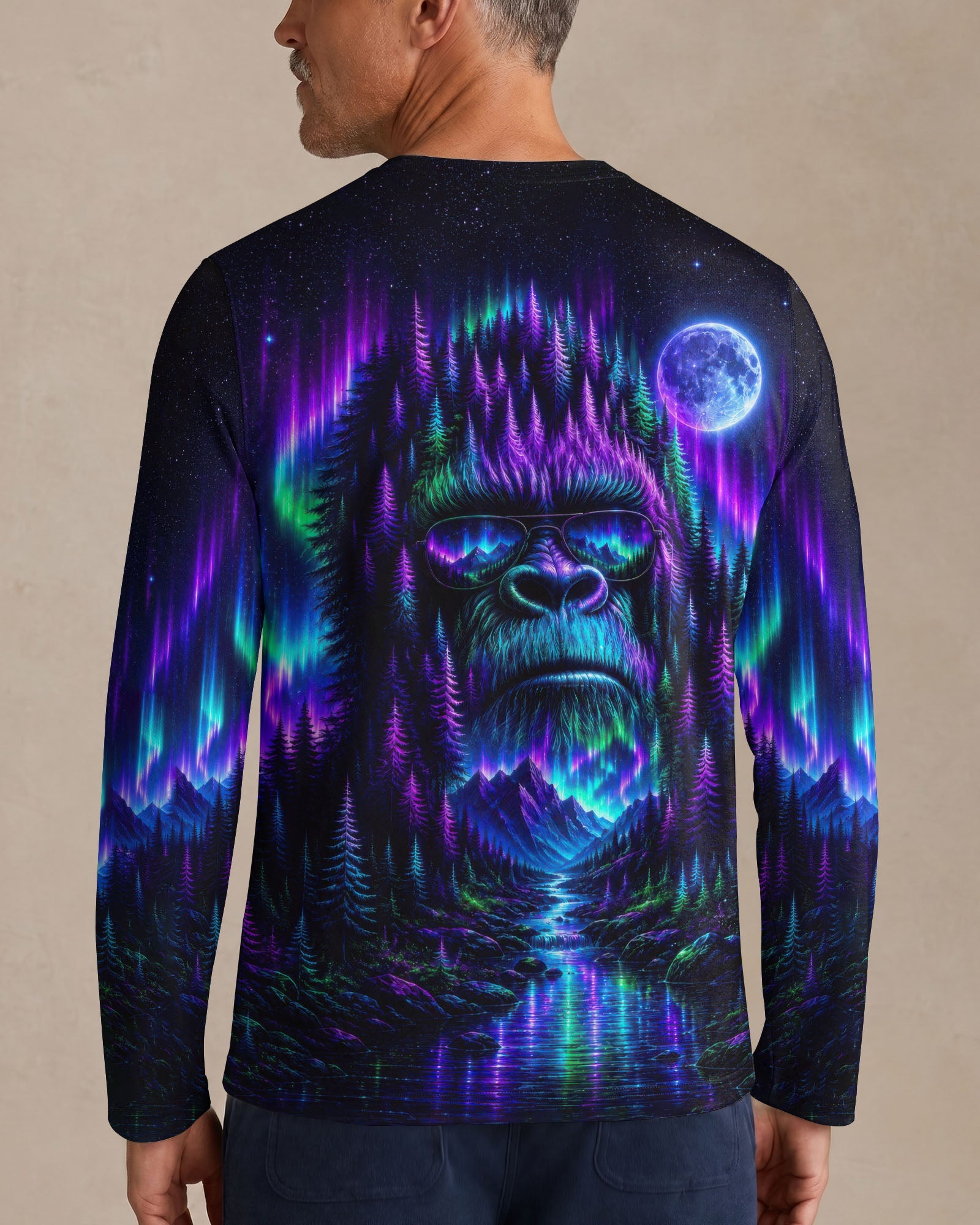 BIGFOOT WILDERNESS MOONLIT AURORA ALL OVER PRINT  - TLTW0807263