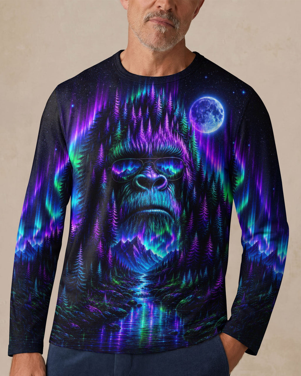 BIGFOOT WILDERNESS MOONLIT AURORA ALL OVER PRINT  - TLTW0807263