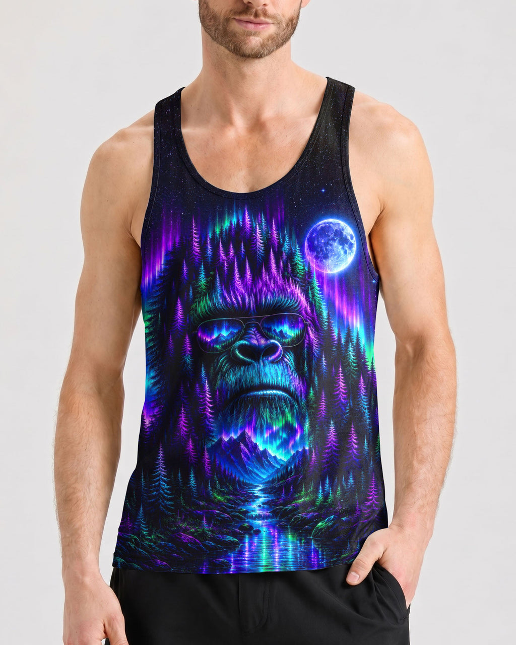 BIGFOOT WILDERNESS MOONLIT AURORA ALL OVER PRINT  - TLTW0807263