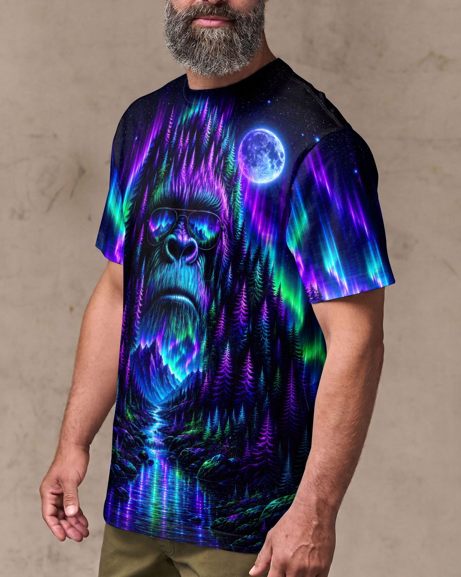 BIGFOOT WILDERNESS MOONLIT AURORA ALL OVER PRINT  - TLTW0807263