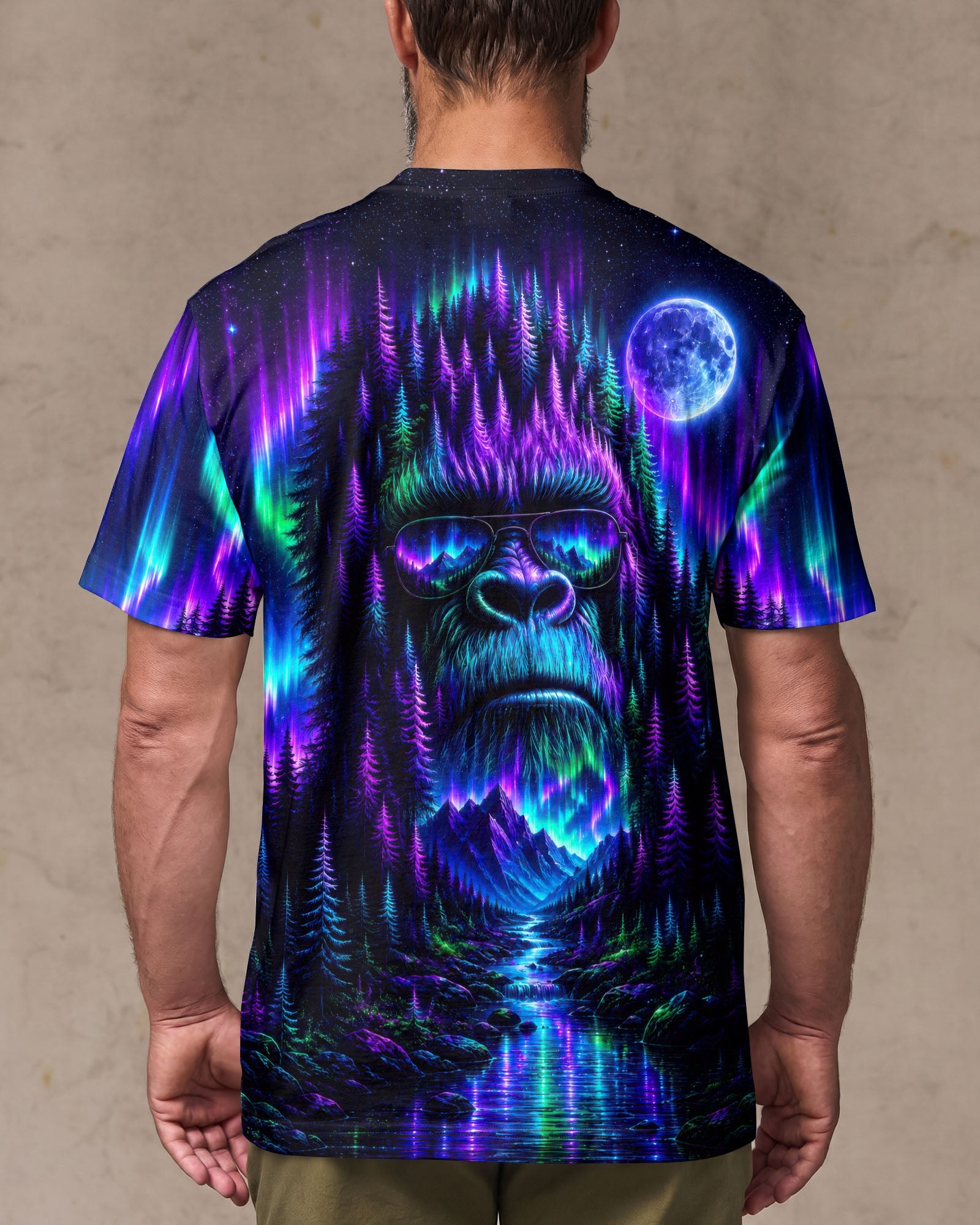 BIGFOOT WILDERNESS MOONLIT AURORA ALL OVER PRINT  - TLTW0807263