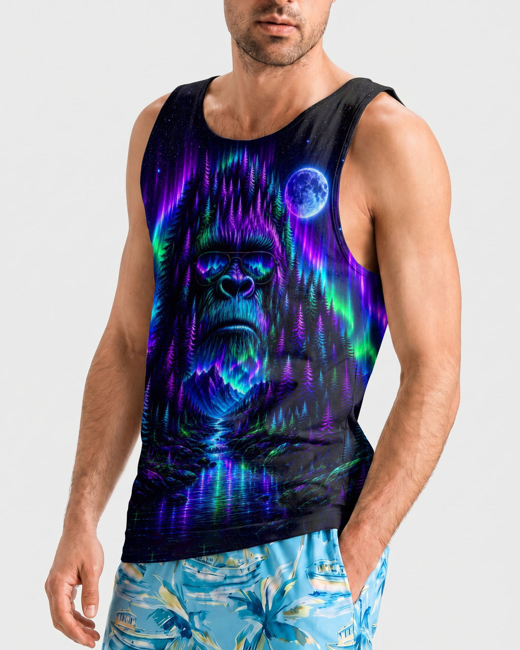 BIGFOOT WILDERNESS MOONLIT AURORA ALL OVER PRINT  - TLTW0807263