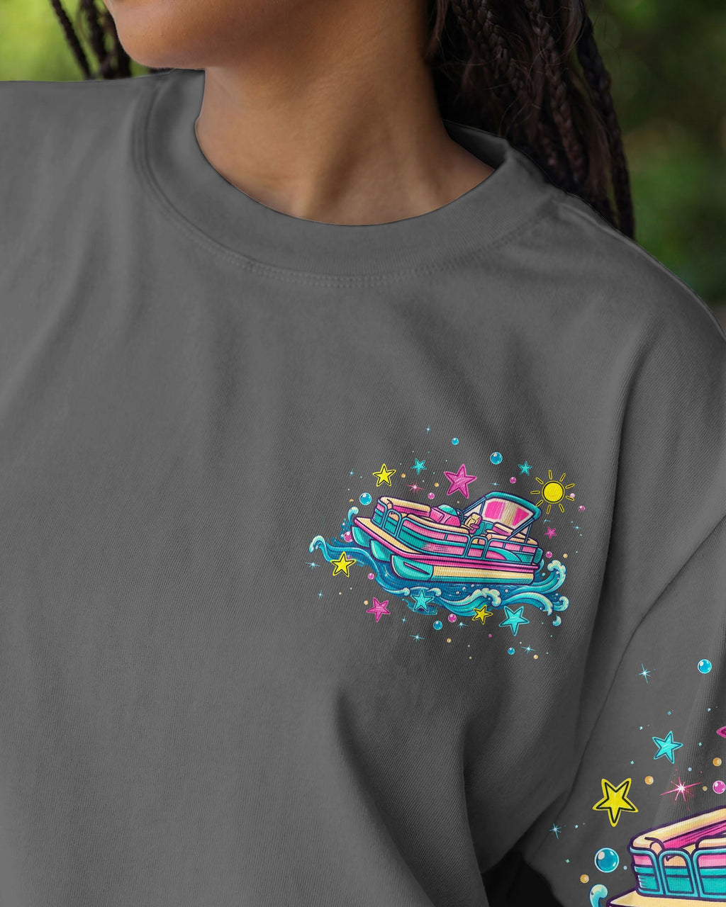 LIVING ON LAKE TIME PONTOON BOAT ALL OVER PRINT - TLTW1105261