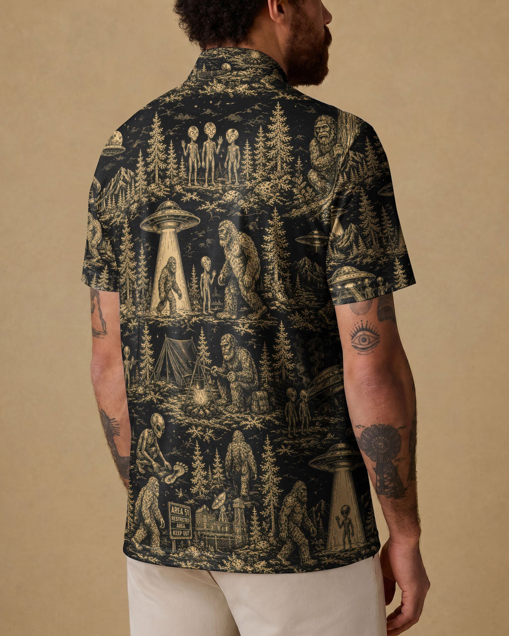 BIGFOOT ALIEN UFO  ALL OVER PRINT  - TLTW1106264