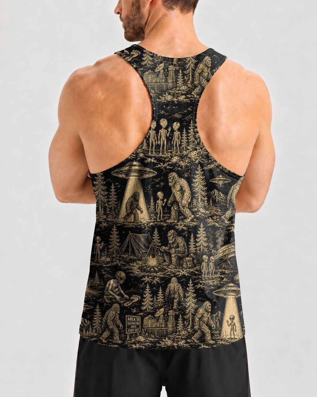 BIGFOOT ALIEN UFO  ALL OVER PRINT  - TLTW1106264