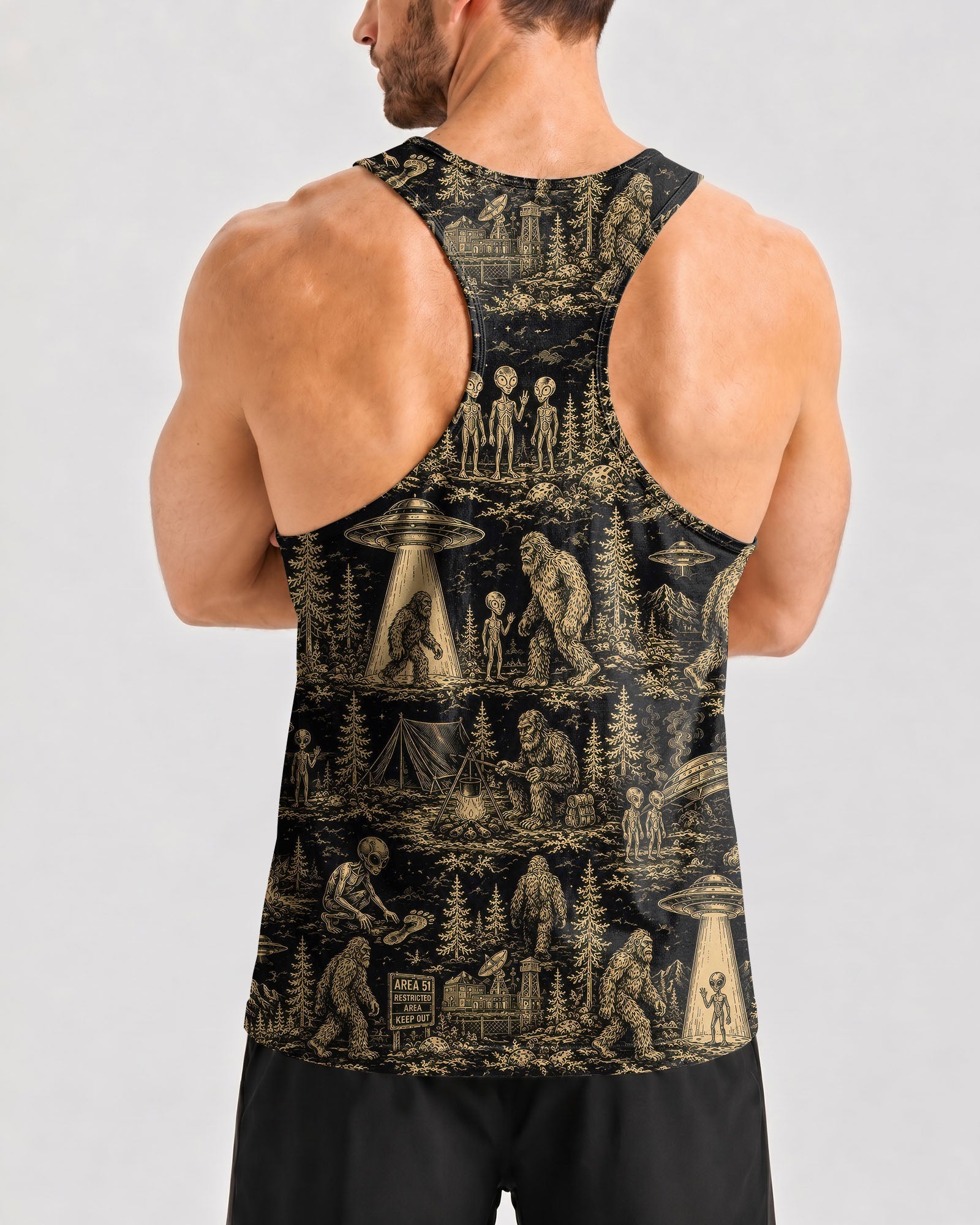 BIGFOOT ALIEN UFO  ALL OVER PRINT  - TLTW1106264
