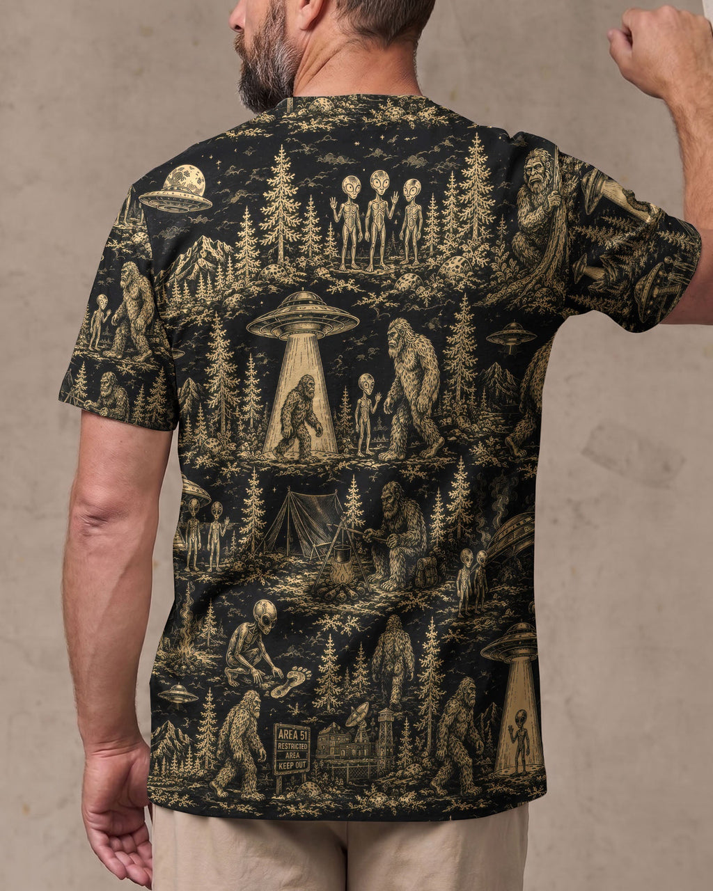 BIGFOOT ALIEN UFO  ALL OVER PRINT  - TLTW1106264