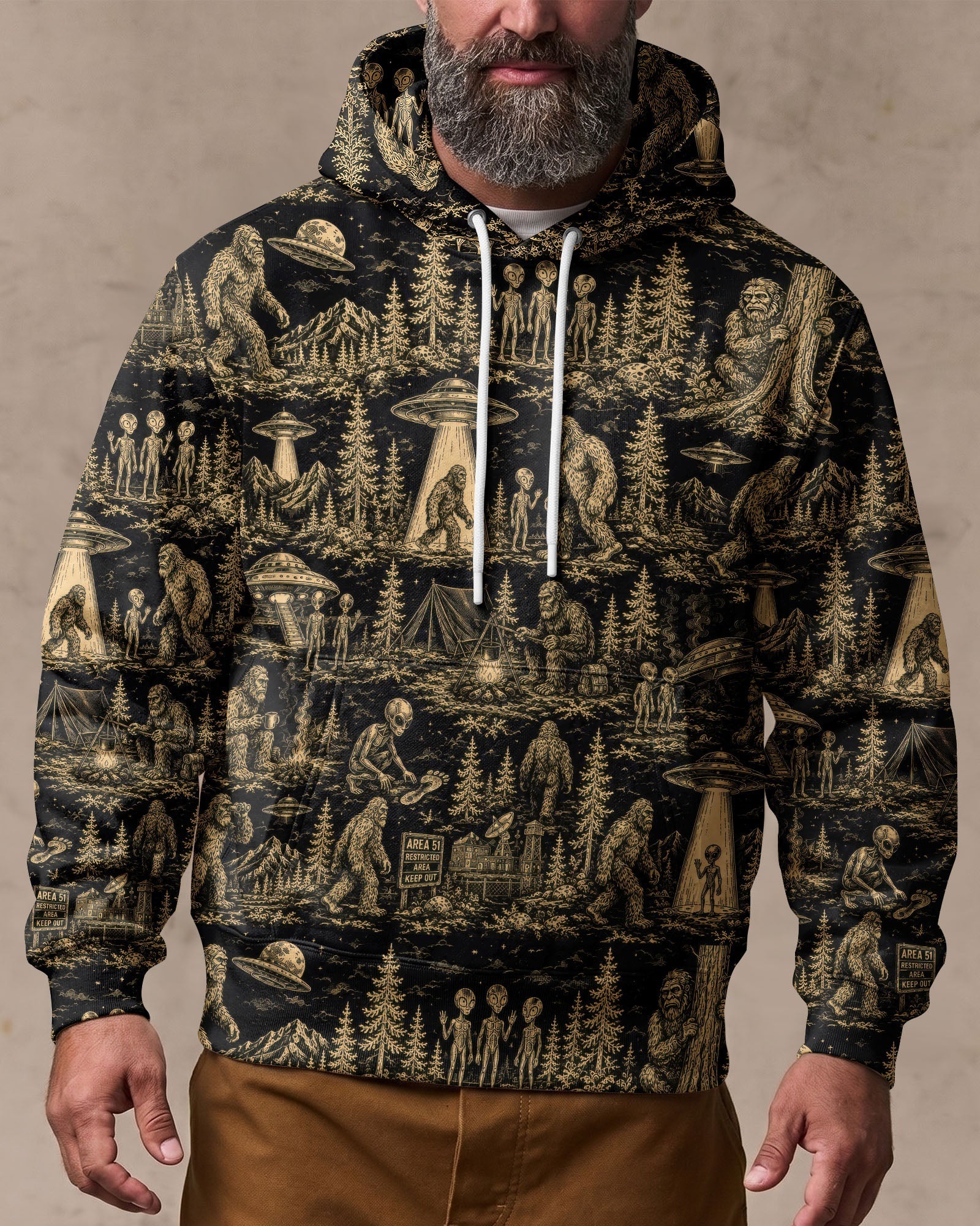 BIGFOOT ALIEN UFO  ALL OVER PRINT  - TLTW1106264