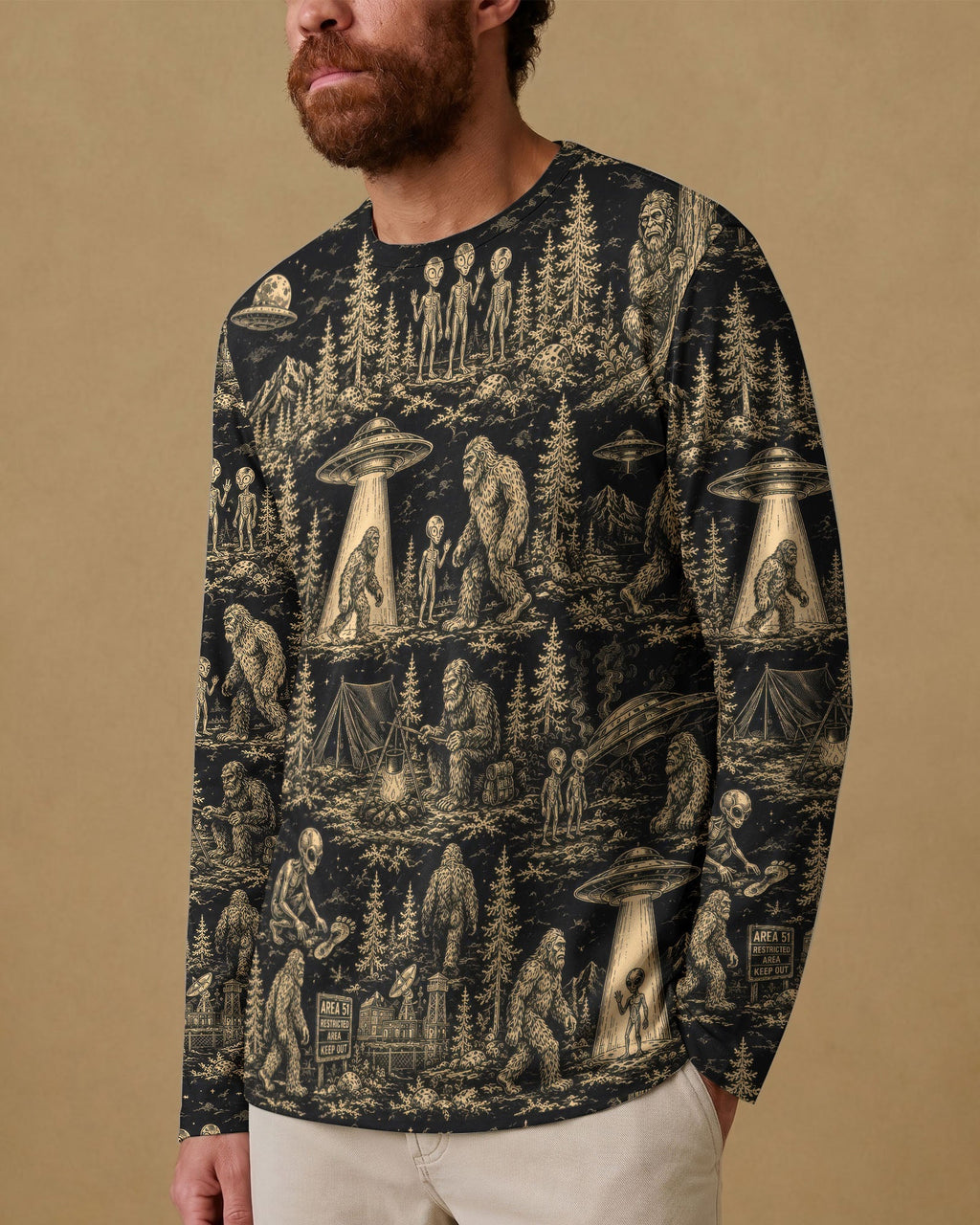BIGFOOT ALIEN UFO  ALL OVER PRINT  - TLTW1106264