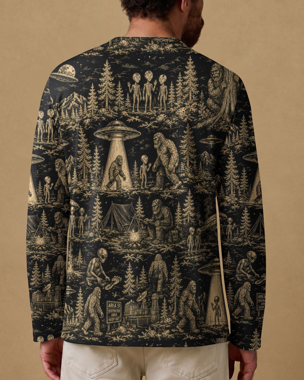 BIGFOOT ALIEN UFO  ALL OVER PRINT  - TLTW1106264
