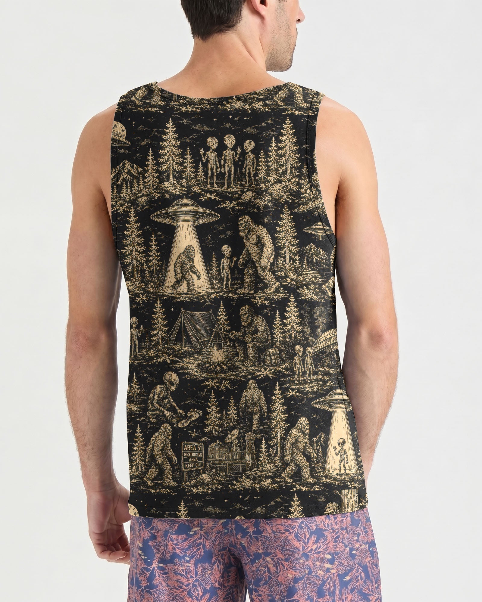 BIGFOOT ALIEN UFO  ALL OVER PRINT  - TLTW1106264