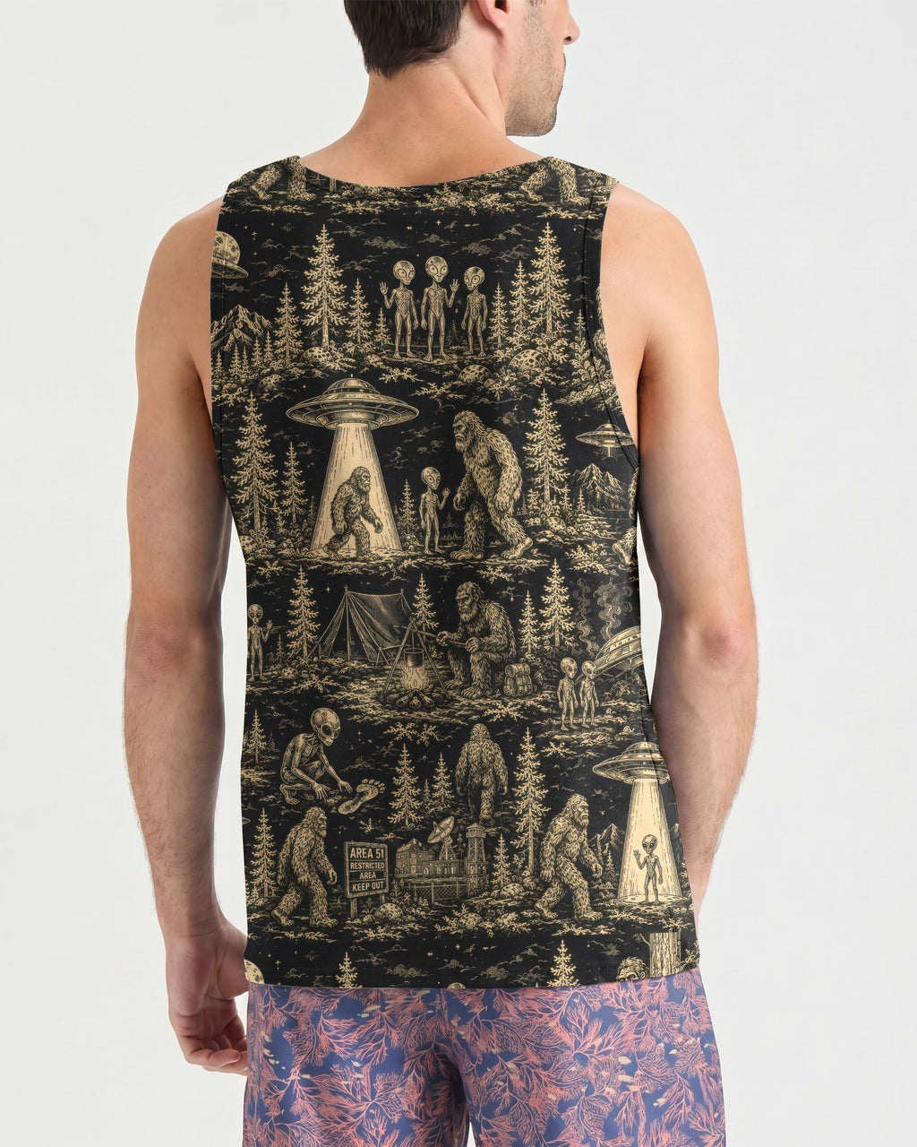 BIGFOOT ALIEN UFO  ALL OVER PRINT  - TLTW1106264