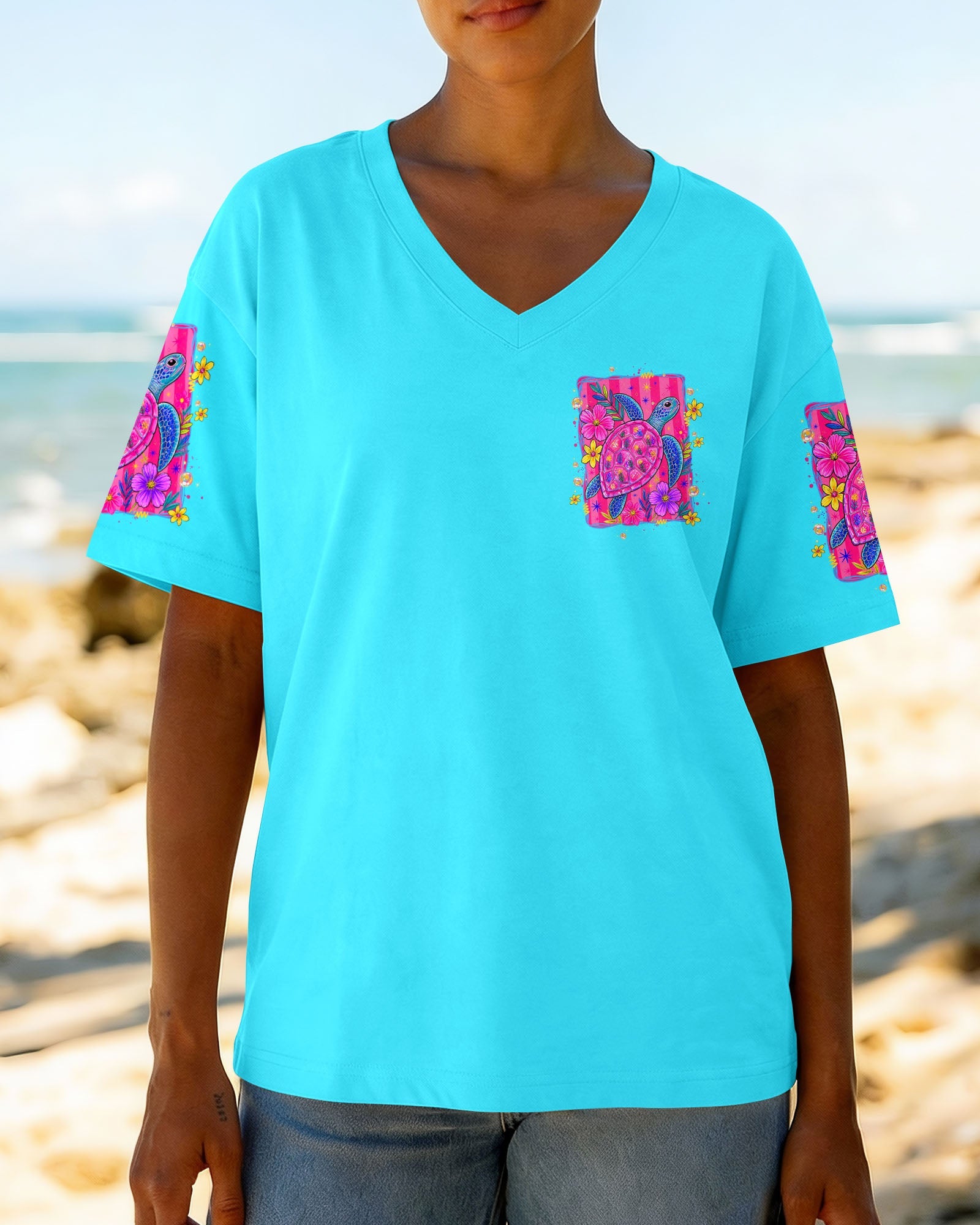 SALTWATER HEALS EVERYTHING TURTLE ALL OVER PRINT  - TLTW1307262