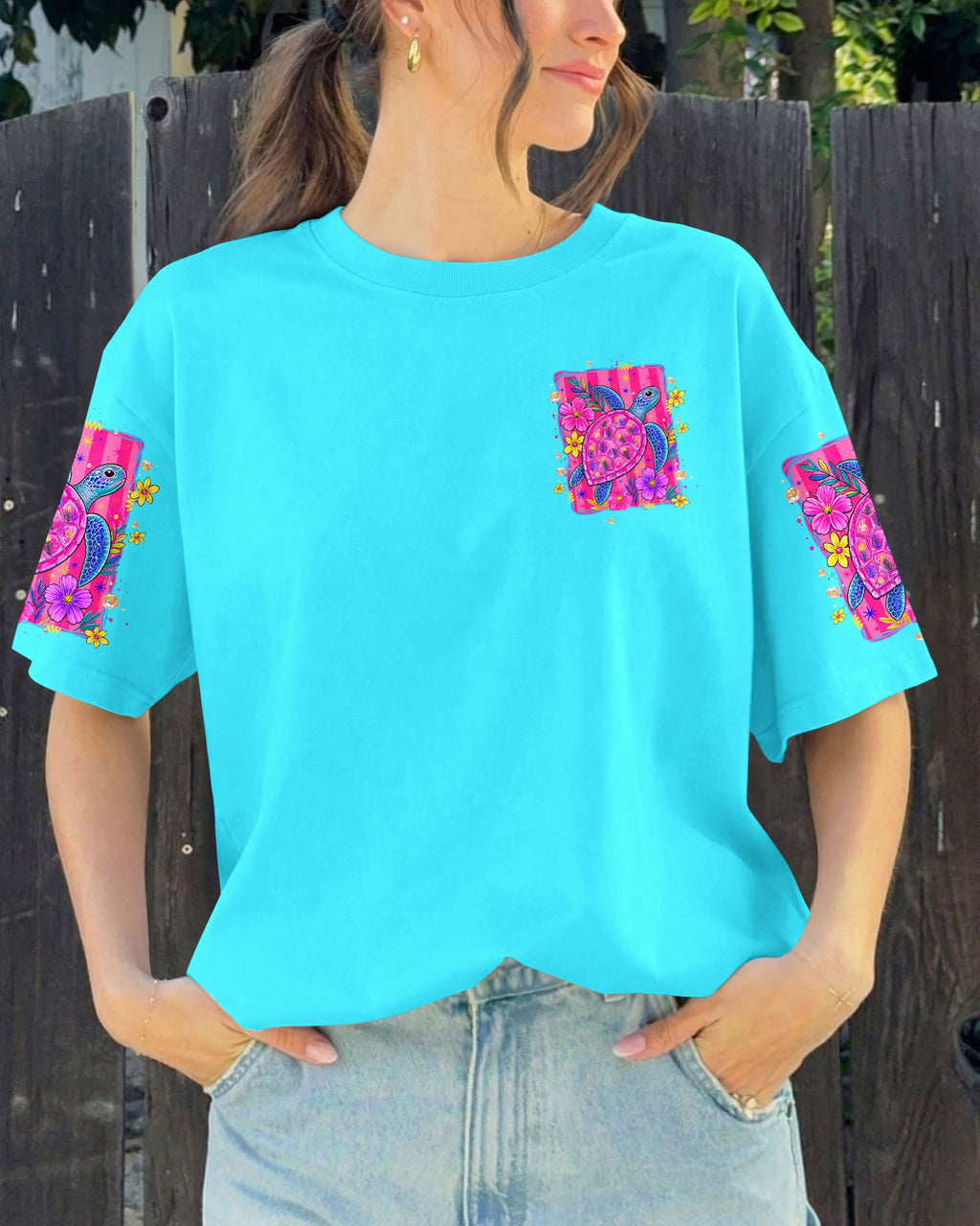 SALTWATER HEALS EVERYTHING TURTLE ALL OVER PRINT  - TLTW1307262