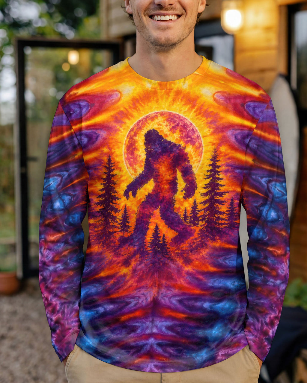BIGFOOT UNDER MOON ALL OVER PRINT - TLTW1405261
