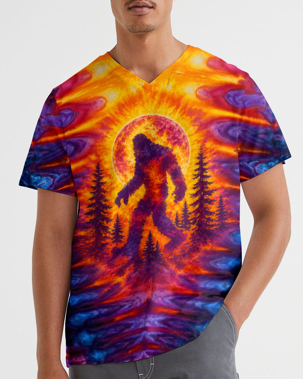 BIGFOOT UNDER MOON ALL OVER PRINT - TLTW1405261
