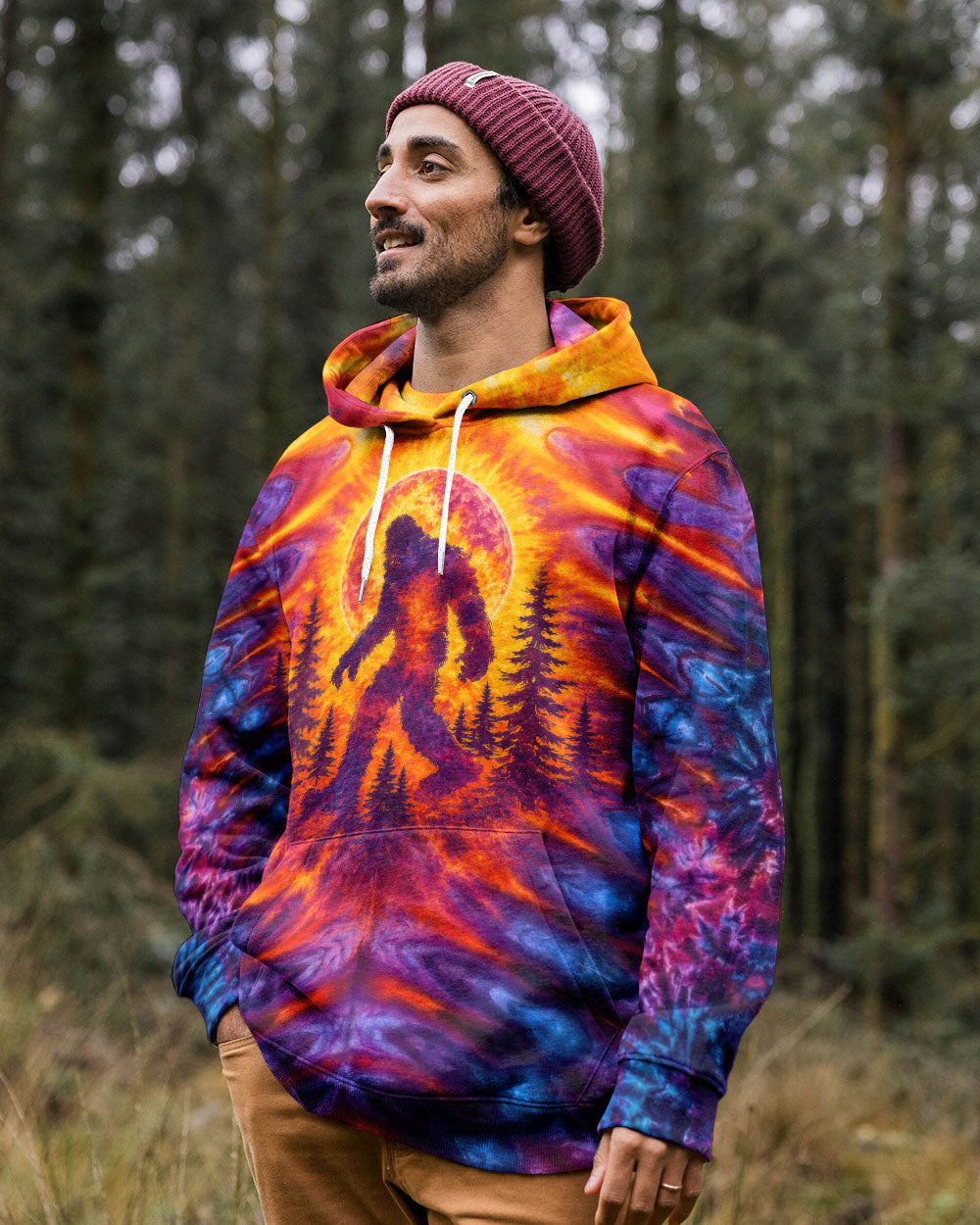 BIGFOOT UNDER MOON ALL OVER PRINT - TLTW1405261