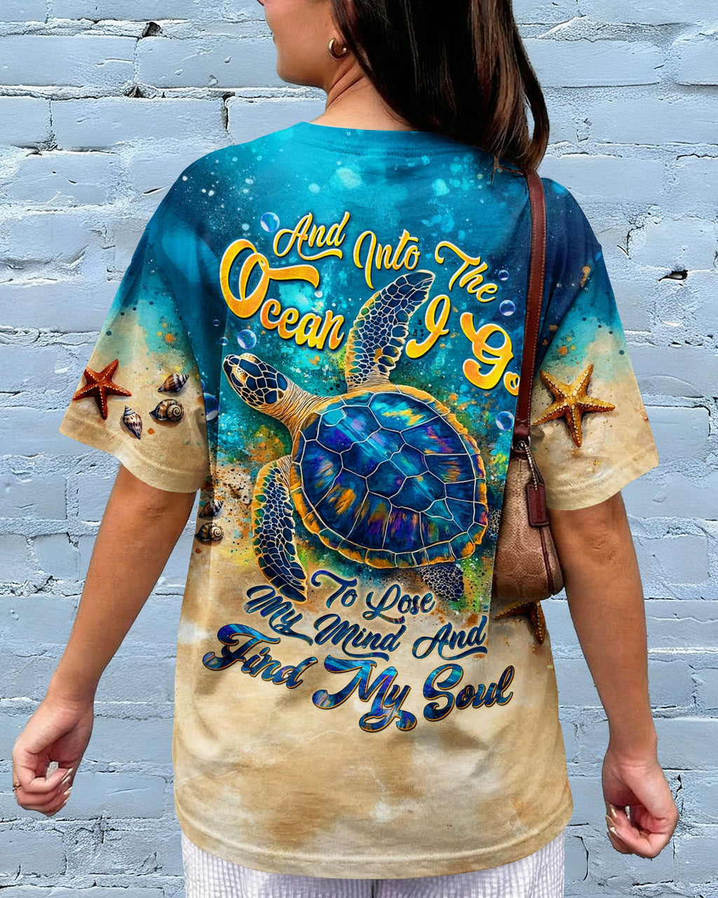 AND INTO THE OCEAN I GO TURTLE ALL OVER PRINT - TLTW1704262
