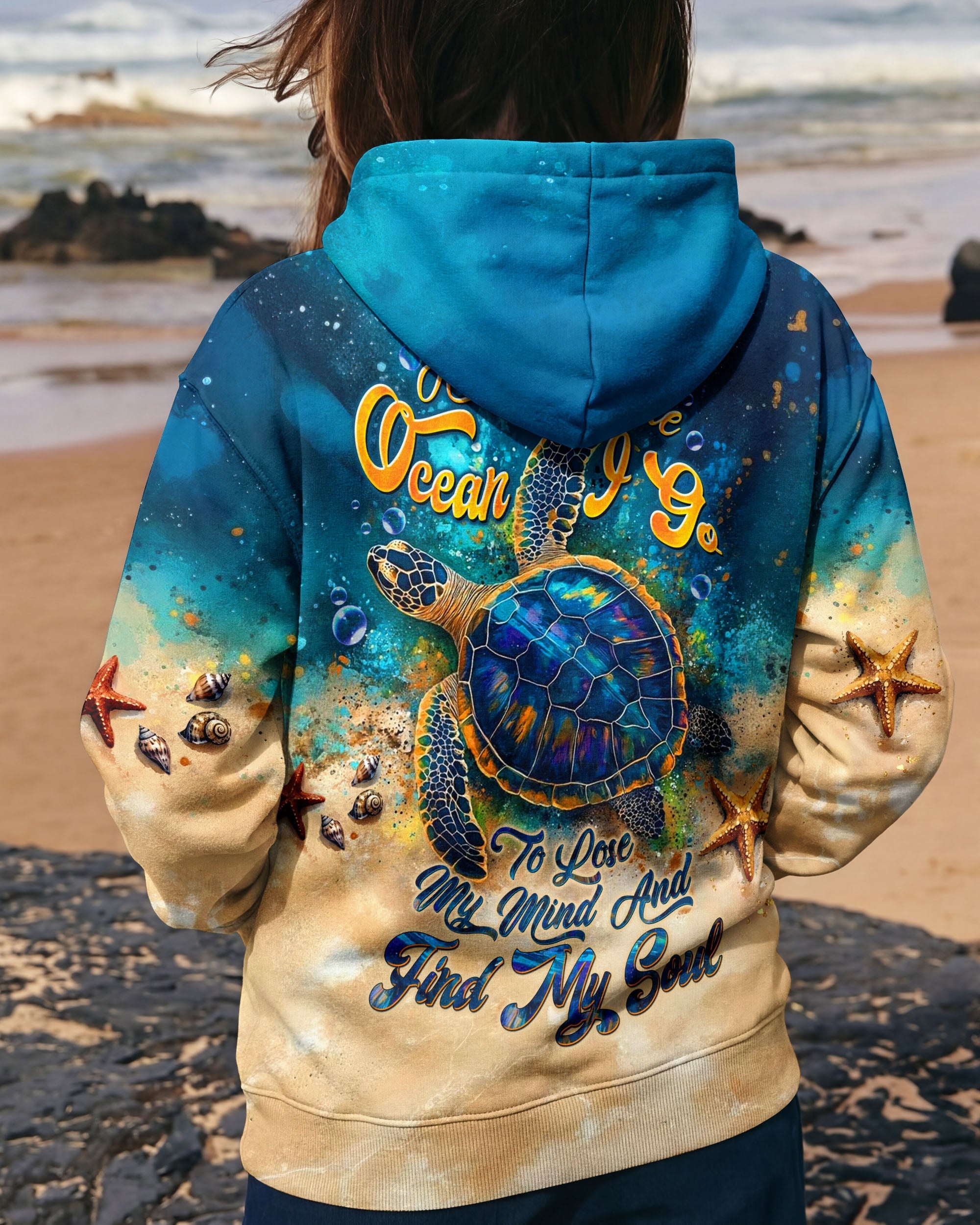 AND INTO THE OCEAN I GO TURTLE ALL OVER PRINT - TLTW1704262