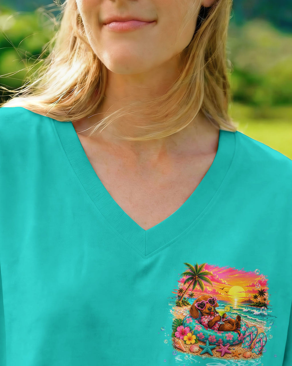 I'M ON ISLAND TIME DACHSHUND DOG ALL OVER PRINT  - TLTW2005263