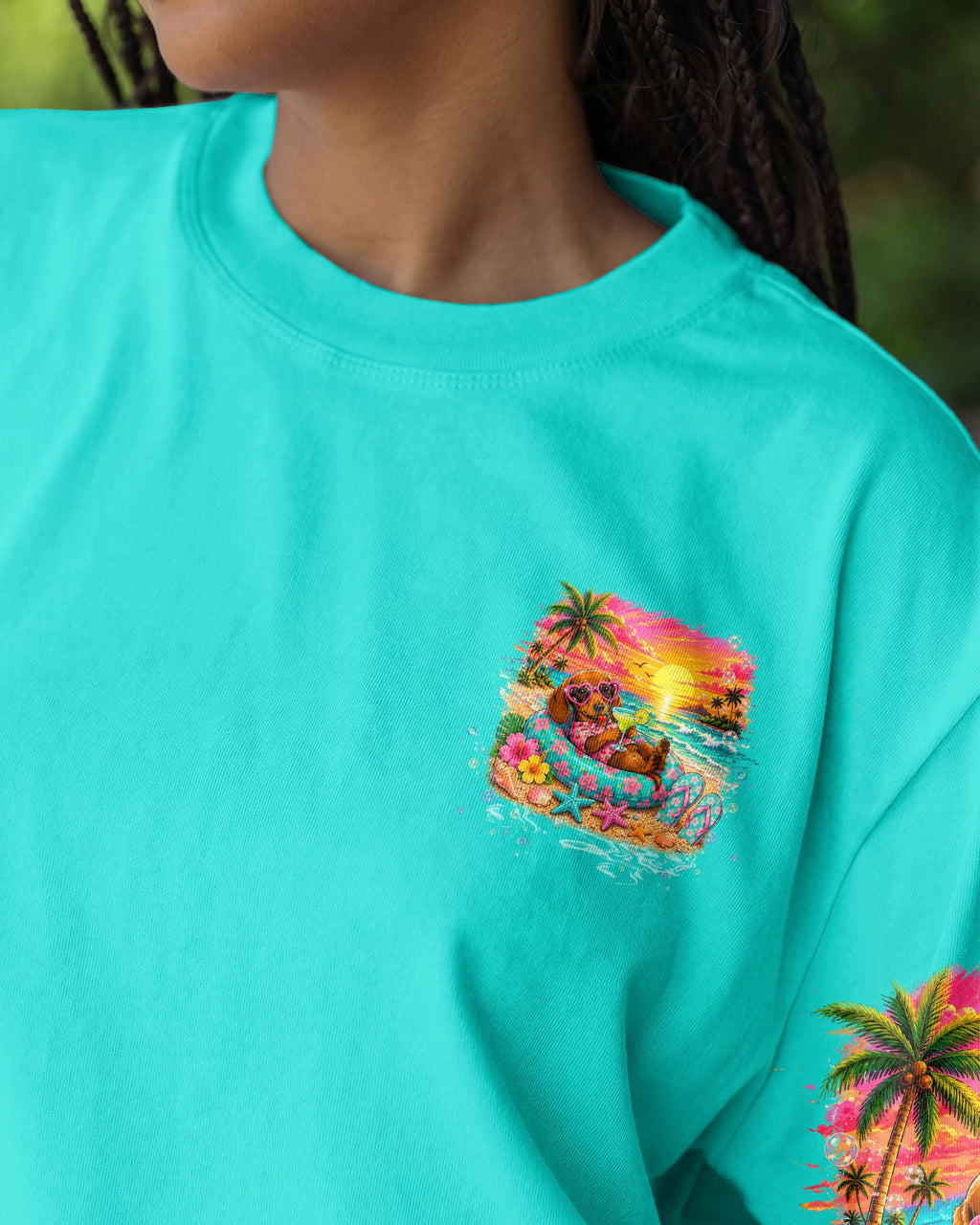 I'M ON ISLAND TIME DACHSHUND DOG ALL OVER PRINT  - TLTW2005263