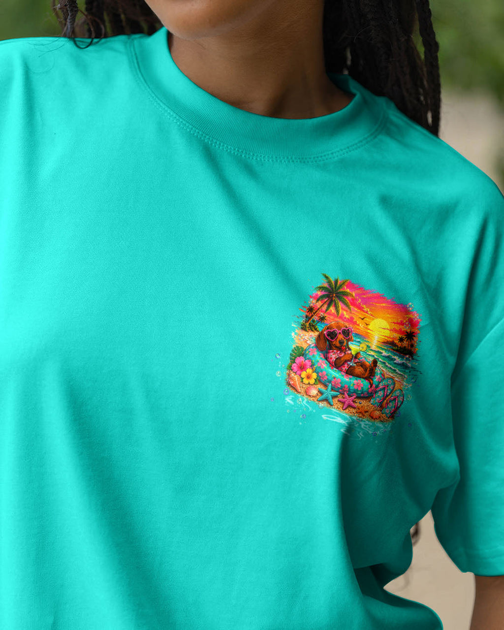 I'M ON ISLAND TIME DACHSHUND DOG ALL OVER PRINT  - TLTW2005263