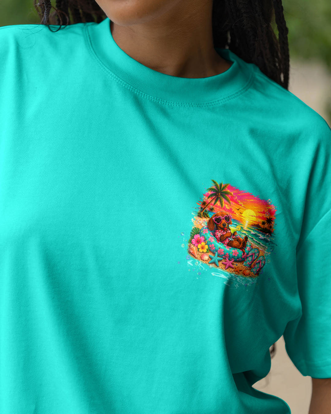 I'M ON ISLAND TIME DACHSHUND DOG ALL OVER PRINT  - TLTW2005263
