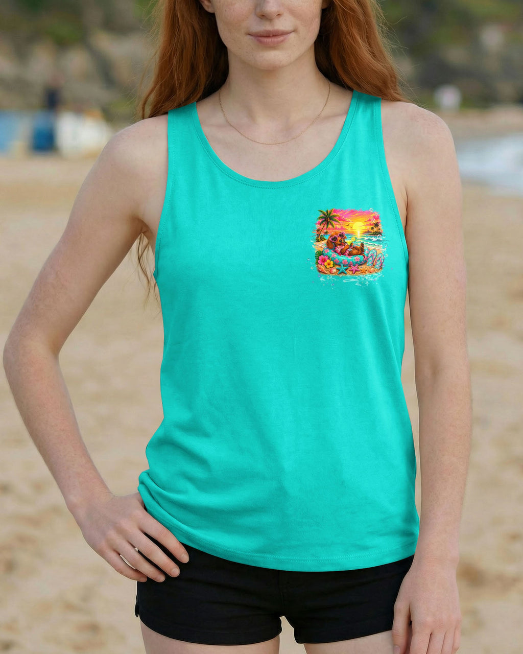 I'M ON ISLAND TIME DACHSHUND DOG ALL OVER PRINT  - TLTW2005263