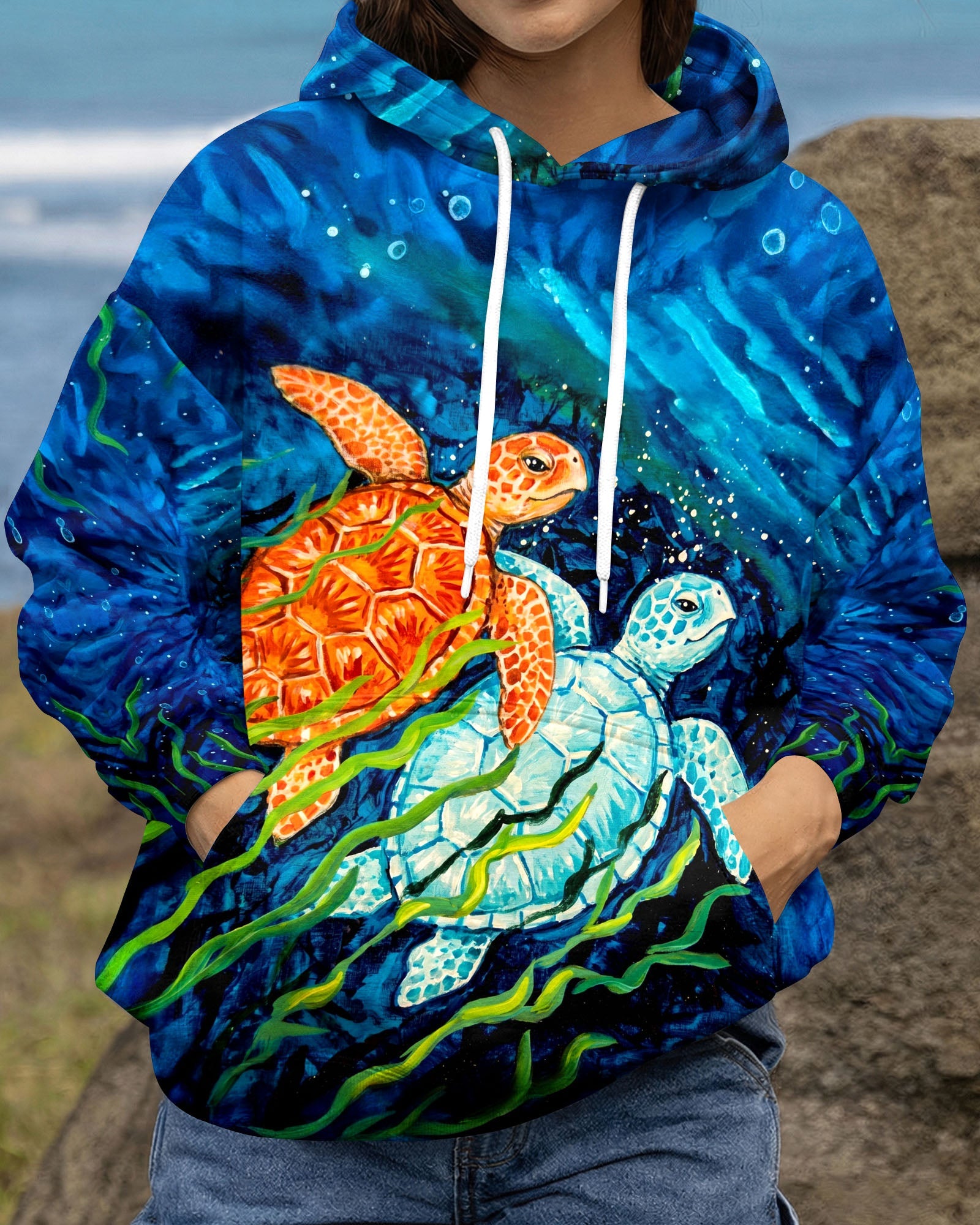 SALTWATER HEALS EVERYTHING TURTLE ALL OVER PRINT  - TLTW2204263