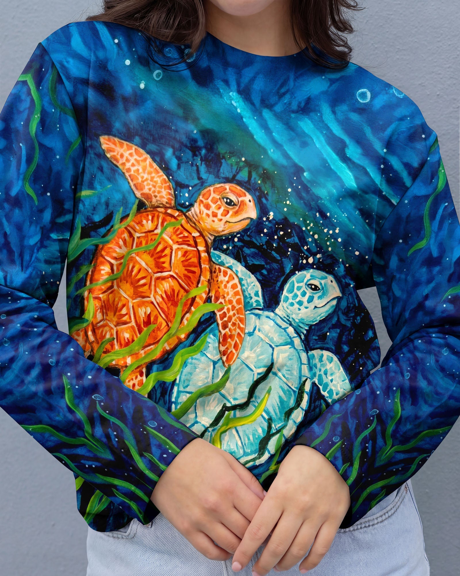 SALTWATER HEALS EVERYTHING TURTLE ALL OVER PRINT  - TLTW2204263