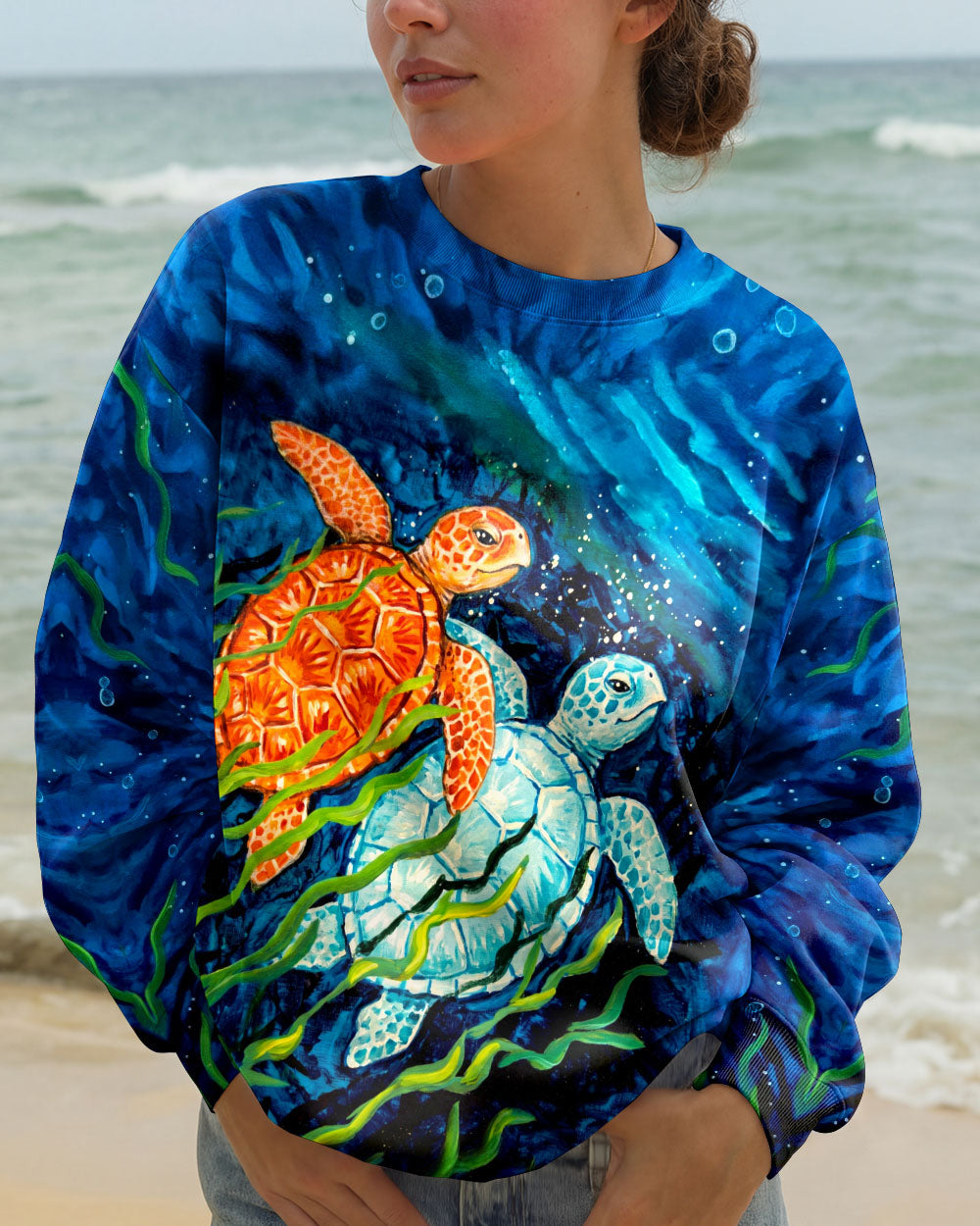 SALTWATER HEALS EVERYTHING TURTLE ALL OVER PRINT  - TLTW2204263